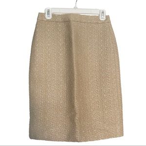 NWT Gold JCrew pencil skirt size 0